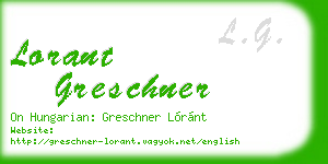 lorant greschner business card